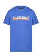 Hmlvang T-Shirt S/S Sport T-Kortærmet Skjorte Blue Hummel