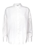 Slfdina-Sanni Ls Shirt Noos Tops Shirts Long-sleeved White Selected Fe...