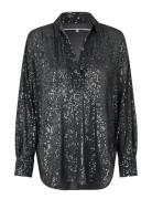 Moonshine Blouse Tops Blouses Long-sleeved Silver Second Female
