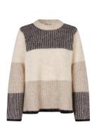 Timma Knit New O-Neck Tops Knitwear Jumpers Beige Second Female