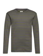 Trio Rib Tobino Tee Ls Tops T-shirts Long-sleeved T-Skjorte Grey Mads ...