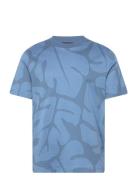 Thompson 08 Tops T-Kortærmet Skjorte Blue BOSS