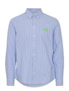 Cfanton Ls Bd Striped Shirt Tops Shirts Casual Blue Casual Friday