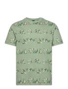 Onsnewiason Life Reg Aop Stripe Ss Tee Tops T-Kortærmet Skjorte Green ...