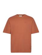 Mid Sleeve T-Shirt Gots Tops T-Kortærmet Skjorte Brown Resteröds