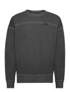 Garment Dyed Loose R Sw Tops Sweatshirts & Hoodies Sweatshirts Black G...