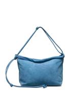 Suede Giana Bag Bags Top Handle Bags Blue Becksöndergaard