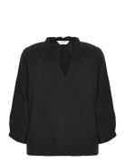 Elodypw Bl Tops Blouses Long-sleeved Black Part Two
