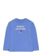 Baby Th Logo Tee L/S Tops T-shirts Long-sleeved T-Skjorte Blue Tommy H...
