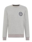 Style Ben Crewneck Tops Sweatshirts & Hoodies Sweatshirts Grey MUSTANG
