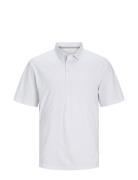 Jprcc Soft Linen Blend Ss Polo Tops Polos Short-sleeved White Jack & J...