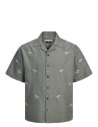 Jcoembroidery Over D Resort Shirt Ss Tops Shirts Short-sleeved Green J...