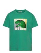 Special Artwork T-Shirt Tops T-Kortærmet Skjorte Green Tom Tailor
