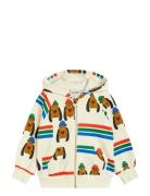 Bloodhound Aop Zip Hoodie Tops Sweatshirts & Hoodies Hoodies Cream Min...