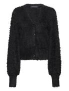 Meena Fluffy Ls Cardigan Tops Knitwear Cardigans Black French Connecti...