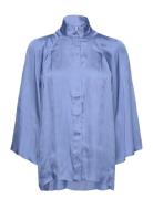 Jules - Modern Drape Rd Tops Shirts Long-sleeved Blue Day Birger Et Mi...