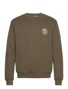 Globe Sweatshirt Tops Sweatshirts & Hoodies Sweatshirts Khaki Green Le...