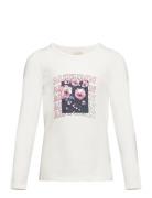 T-Shirt Ls Tops T-shirts Long-sleeved T-Skjorte Cream Creamie