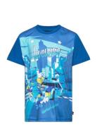 Lwtano 124 - T-Shirt S/S Tops T-Kortærmet Skjorte Blue LEGO Kidswear