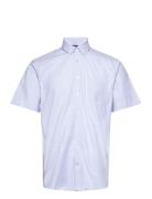 Bs Stafford Modern Fit Shirt Tops Shirts Short-sleeved Blue Bruun & St...