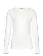 Tamra Tops T-shirts Long-sleeved T-Skjorte White MarMar Copenhagen