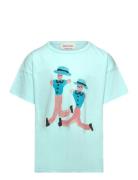Dancing Giants T-Shirt Tops T-Kortærmet Skjorte Blue Bobo Choses