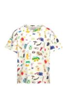 Funny Insects All Over T-Shirt Tops T-Kortærmet Skjorte White Bobo Cho...