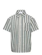 Namur Stripe Shirt Tops T-Kortærmet Skjorte Green Grunt