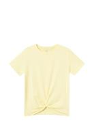 Nkfdinas Ss Nreg Short Top Tops T-Kortærmet Skjorte Yellow Name It