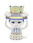 Lady With Hat Vase H20.5 Cm Blue Home Decoration Vases Big Vases Blue ...