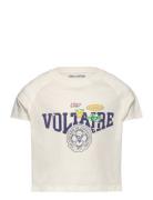 Short Sleeves Tee-Shirt Tops T-Kortærmet Skjorte Cream Zadig & Voltair...