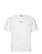 T-Shirt Tops T-Kortærmet Skjorte White United Colors Of Benetton