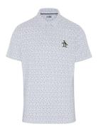 All-Over Golf Ball Print Polo Tops Polos Short-sleeved White Original ...