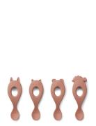 Liva Silic Spoon 4-Pack Home Meal Time Cutlery Pink Liewood