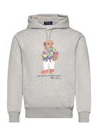 Polo Bear Fleece Hoodie Tops Sweatshirts & Hoodies Hoodies Grey Polo R...