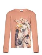 Angela - T-Shirt Tops T-shirts Long-sleeved T-Skjorte Pink Hust & Clai...