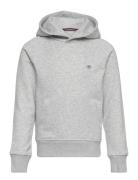 Shield Hoodie Tops Sweatshirts & Hoodies Hoodies Grey GANT
