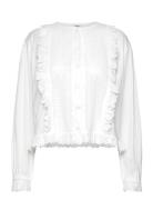 Rosilla-M Tops Blouses Long-sleeved White MbyM