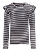 Nkftesilla Ls Slim Top Tops T-shirts Long-sleeved T-Skjorte Navy Name ...