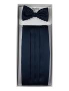 Polyester Cummerbund Set Butterfly Navy Portia 1924