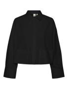 Yaslee Ls Short Shirt - Ex Tops Shirts Long-sleeved Black YAS