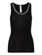 Juliana Wool Tank Top Tops T-shirts & Tops Sleeveless Black Femilet