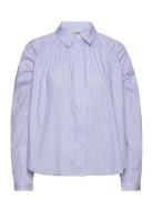 Alima Skjorte Tops Shirts Long-sleeved Blue Minus