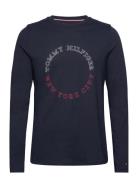 Monotype Roundle Ls Tee Tops T-Langærmet Skjorte Navy Tommy Hilfiger