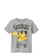 Nkmnoisi Pokemon Ss Top Noos Bfu Tops T-Kortærmet Skjorte Grey Name It