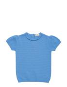 Lt. Knitted Margueritte T-Shirt Tops T-Kortærmet Skjorte Blue Copenhag...