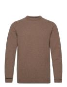 Cameron O-Neck Knit Tops Knitwear Round Necks Beige Fat Moose