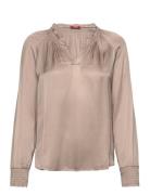 Blouses Woven Tops Blouses Long-sleeved Beige Esprit Casual