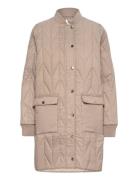 Kingasz Long Jacket Quiltet Jakke Beige Saint Tropez