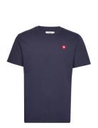 Ace Badge T-Shirt Gots Tops T-Kortærmet Skjorte Navy Double A By Wood ...